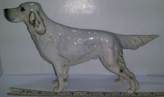 BESWICK ENGLISH SETTER BAYLDONE BARONET Porcelain Figurine Approx.  9 Inches Long 4