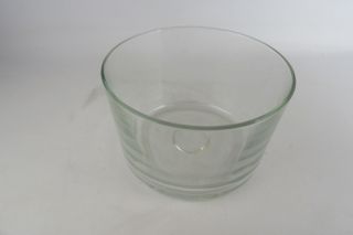 Vintage 4 - 6 Quart Large Glass Mixing Serving Bowl