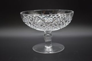 Waterford Irish Cut Crystal Alana Cross Hatch 6 - 1/4 " Footed Compote