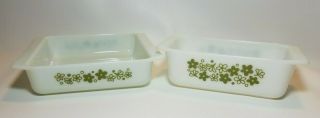 Vintage Pyrex Crazy Daisy Spring Blossom 913 Loaf & 922 Brownie Pan Dish