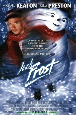 Jack Frost Movie Poster 27x40 Michael Keaton Kelly Preston