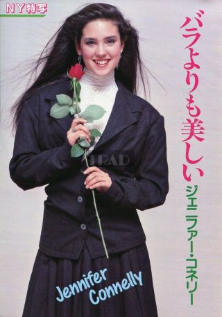JENNIFER CONNELLY 1987 Japan Picture Clippings 2 - Sheets (3pgs) PH/w 2