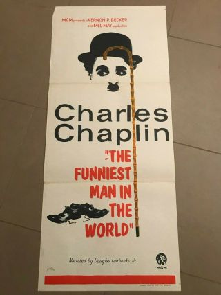 Daybill Poster 13x30 The Funniest Man In The World 1967 Charles Chaplin