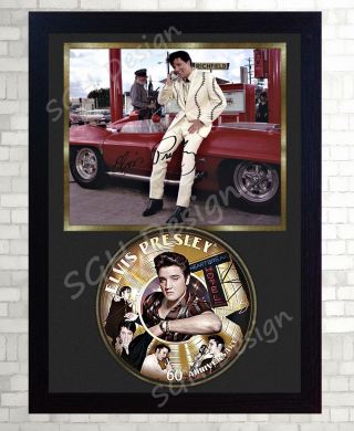 Elvis Presley Signed Framed Photo Cd Disc 60th Anniversary Perfect Gift