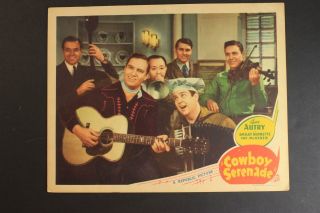 1942 Cowboy Serenade Western Movie Lobby Card Gene Autry
