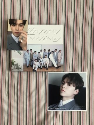 Seventeen " Happy Ending " Vernon Photocard,  First Press Limited Edition B Cd
