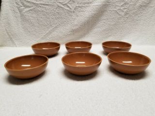 7 Russell Wright Iroquois Casual Ripe Apricot Coupe Cereal Bowls.