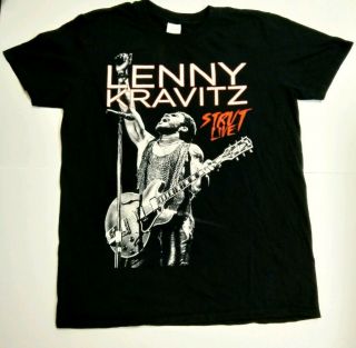 Lenny Kravitz 2015 Tour Shirt Strut Live Size Medium Black Graphic Tee