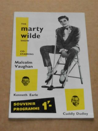 Marty Wilde & The Wildcats 1959 (april) Uk Tour Programme (cuddly Dudley)