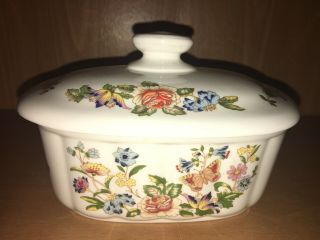Aynsley Fine Bone China “cottage Garden” Small Covered Dish