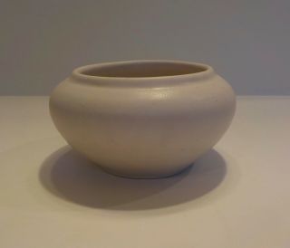 Vintage Van Briggle Arts & Crafts Pottery Vase Matte White Bowl Mission Style