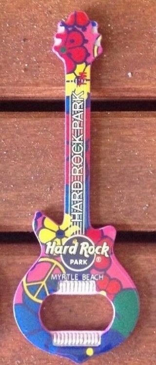 Hard Rock Park Myrtle Beach Guitar Magnet Bottle Opener (closed)