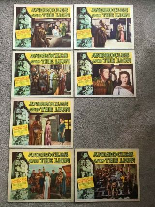 7 Lobby Cards 11x14: Androcles And The Lion (1952) Jean Simmons