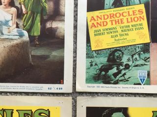 7 Lobby Cards 11x14: Androcles and the Lion (1952) Jean Simmons 4