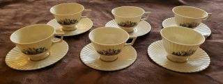 Lenox Rutledge Cup And Saucer 6 Set.  Made In Usa.