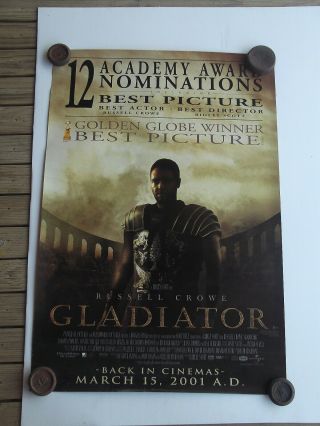 Gladiator 1 Sheet Movie Poster Aust Version