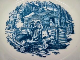 Vintage ROYAL CHINA Currier & Ives MAPLE SUGARING 9 