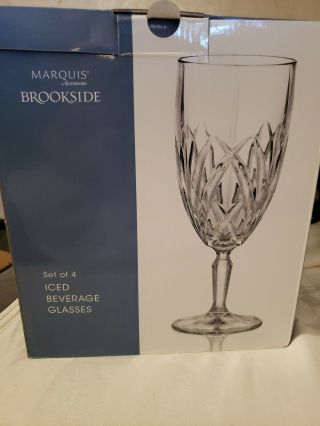 Waterford.  Marquis.  Brookside.  Set Of 4 Iced Tea Glasses
