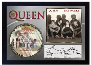 Queen Freddie Mercury Queen Signed Autographed Framed Photo Cd Disc