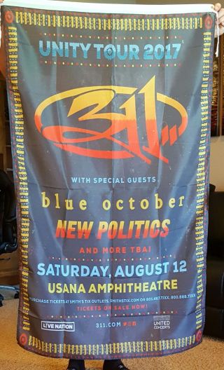 2017 311 Concert Huge 3x5ft Flag Promo Poster Blue October Politics Usana
