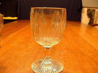 Antique 19thc Flint Glass Water Goblet In The Stedman Pattern