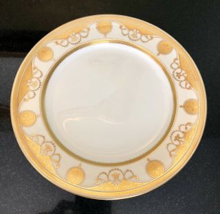 Mintons China For Tiffany & Co Gold Encrusted 9” Plate