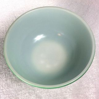 Vintage 1940s Pyrex 403 Primary Green Unmarked Early 2.  5 qt Glass Mixing Bowl 3