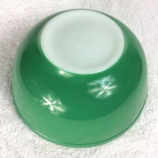 Vintage 1940s Pyrex 403 Primary Green Unmarked Early 2.  5 qt Glass Mixing Bowl 4