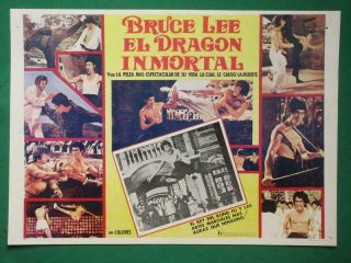 Bruce Lee El Dragon Inmortal Martial Arts Spanish Mexican Lobby Card 2