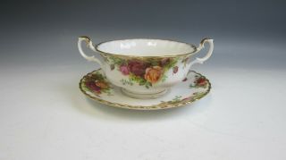 Royal Albert China Old Country Roses Cream Soup And Saucer Set