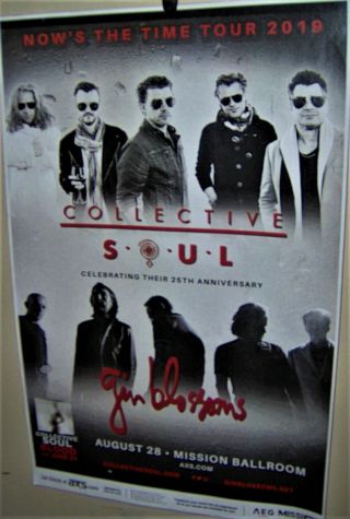 Collective Soul & Gin Blossoms In Concert Show Poster Denver Co Aug 28th 2019