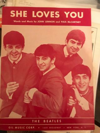 The Beatles She Loves You By John Lennon And Paul Mccartney Sheet Music