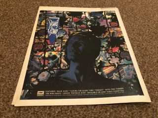 (rsmbk03) Advert/poster 12x10 " David Bowie : Tonight Ft Blue Jean