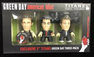 Titans Vinyl Figures Green Day American Idiot 3 Pack Hot Topic Exclusive