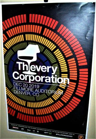 Thievery Corporation In Concert Show Poster Denver Co December 20th 2019 Fillmor