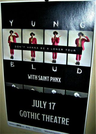 Yung Blud In Concert Show Poster Denver Co July 17th 2019 Gothic Theater Cool