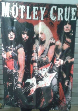 Motley Crue Band Shout Flag Tapestry Too Poster Best Glam Dr.  Feelgood Blu - Ray