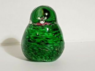 Art Glass Hand Made Bird Figurine Paperweight Green Paperweight Murano Style 5