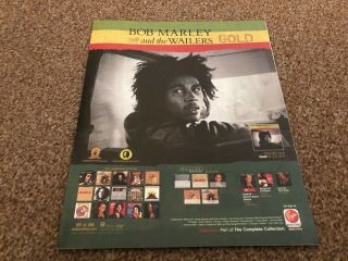(rsm28) Advert/poster 12x10 " Bob Marley & The Wailers : Gold