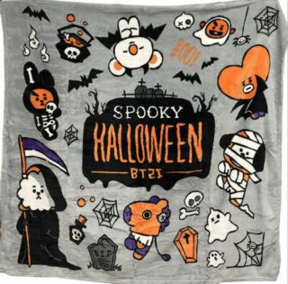 Bts Spooky Halloween Bt21 Q Version Cartoon Tata Cooky Chimmy Blanket