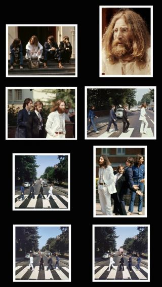 Beatles 1969 Abbey Road Album Cover Photo Session,  Set Of 8 Real Photographs