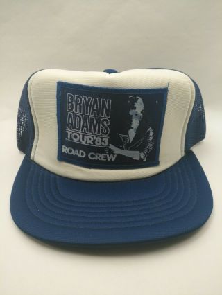 Bryan Adams Vintage 1993 Tour 93 Road Crew Cap Hat Snapback Authentic