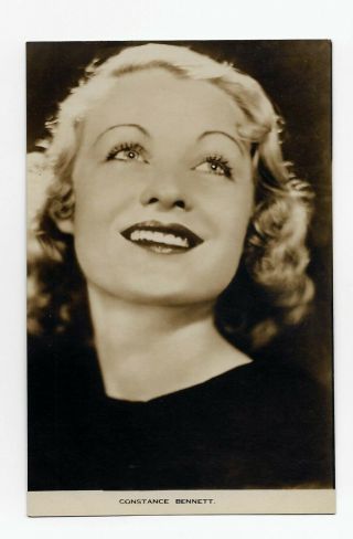 1930s Hollywood Movie Studio Postcard Constance Bennett 255