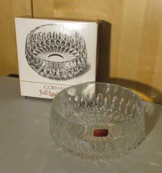 Vintage 1986 Gorham Althea Full Lead Crystal Bowl 8 " Made In Westgermany