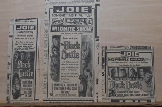 3 1952 Newspaper Ads For Horror Movie The Black Castle - Tale Of Terror,  Karloff