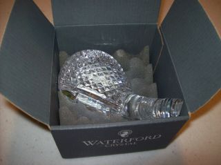 Waterford Crystal Golf Club Head Paperweight,  Bookend,  Engraveable Nib