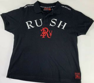 2011 Rush Time Machine Concert Tour Black Polo Shirt 2xl