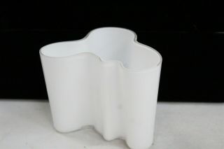 Mcm Alvar Aalto Biomorphic White Savoy Glass Vase Eames Interest