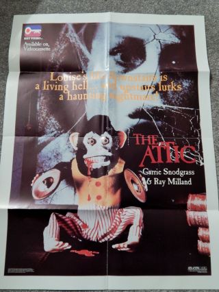 Attic (video Dealer 24 X 18 Poster,  1995) Horror,  Carrie Snodgrass,  Ray Milland