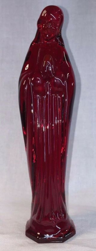 Mosser Art Glass Ruby Red Madonna Doll